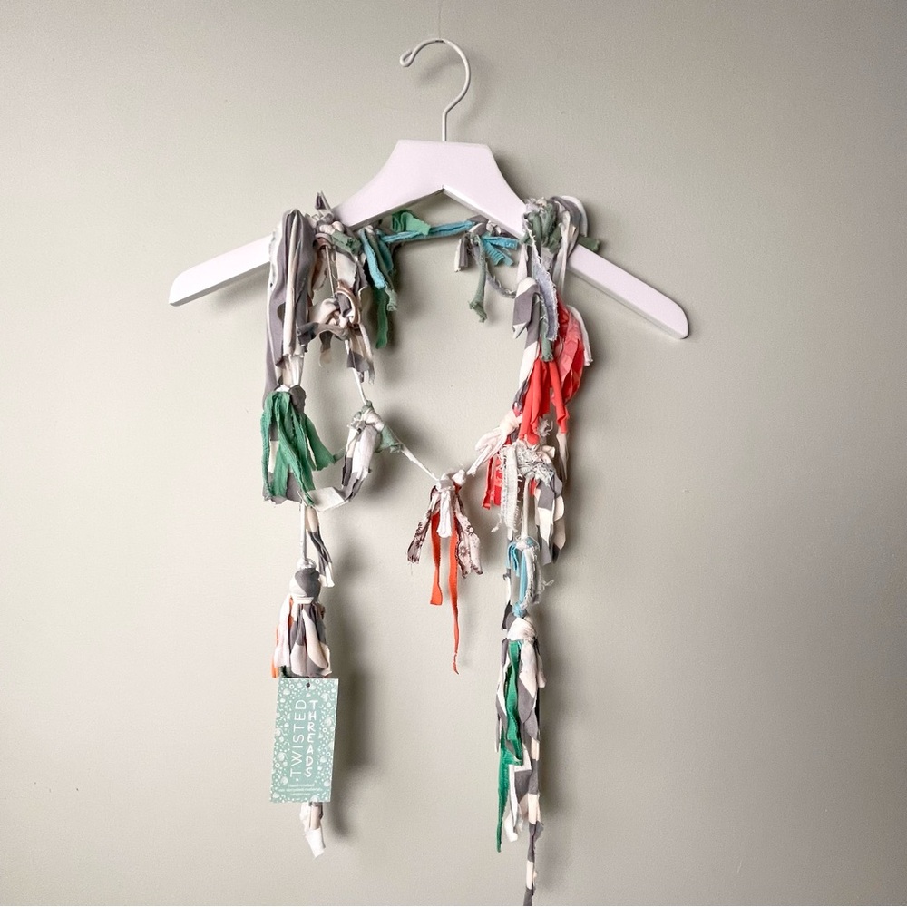 Hand-crafted Scarf / Tassels & Stripes • 80” / OS / Twisted Threads Accessory